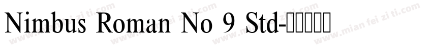 Nimbus Roman No 9 Std字体转换
